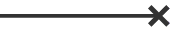solid line with x marking on the terminating end